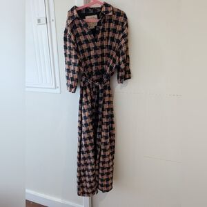 Ace & Jig Long-Sleeve Midi Dress with Belt